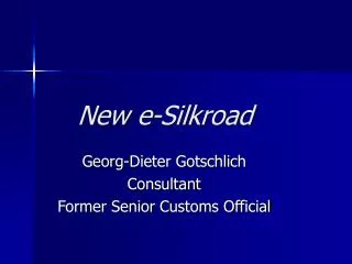 New e-Silkroad