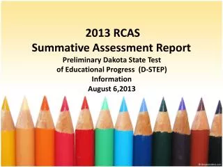 2013 RCAS Summative Assessment Report