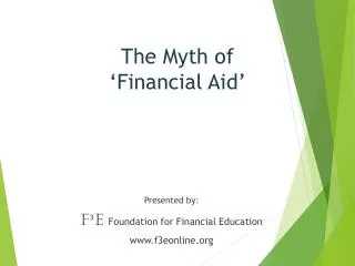 The Myth of ‘Financial Aid’