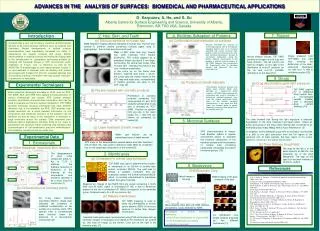 ADVANCES IN THE ANALYSIS OF SURFACES: BIOMEDICAL AND PHARMACEUTICAL APPLICATIONS