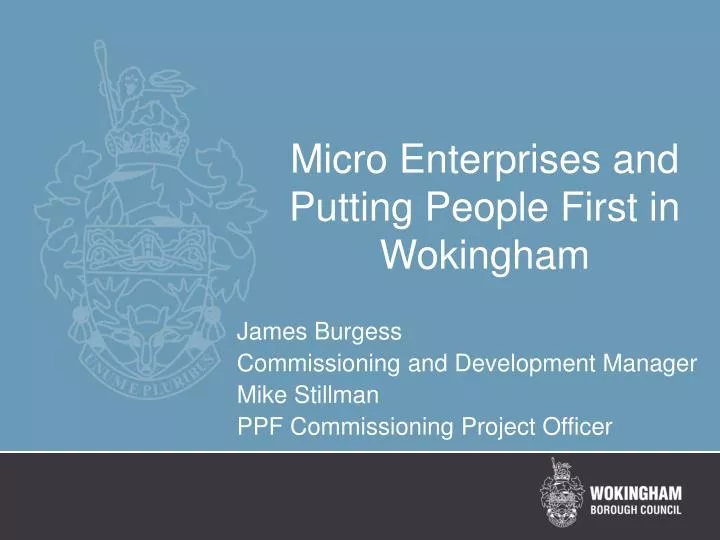 micro enterprises and putting people first in wokingham