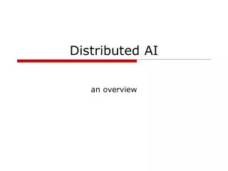 Distributed AI