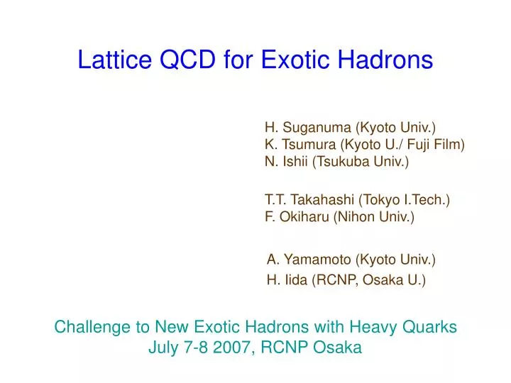 lattice qcd for exotic hadrons