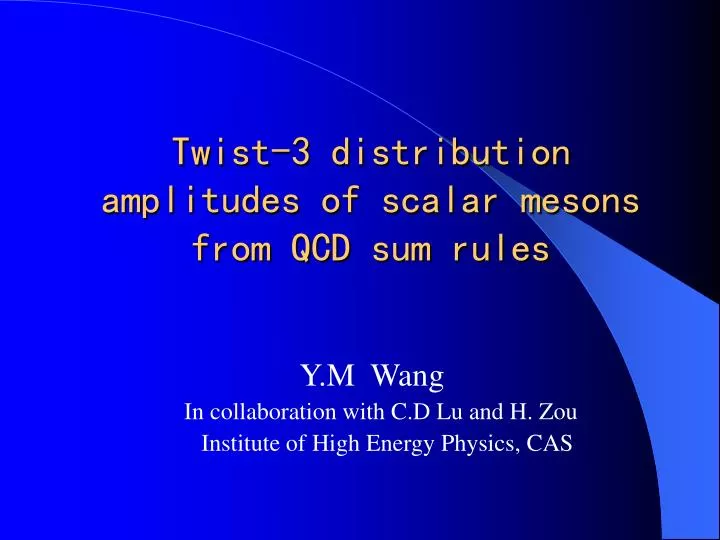 twist 3 distribution amplitudes of scalar mesons from qcd sum rules