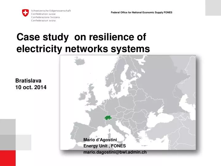 case study on resilience of electricity networks systems