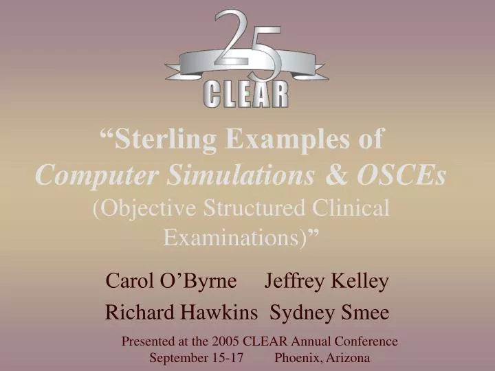 sterling examples of computer simulations osces objective structured clinical examinations