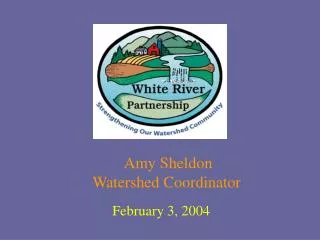 Amy Sheldon Watershed Coordinator