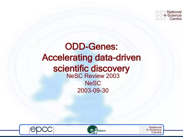 odd genes accelerating data driven scientific discovery