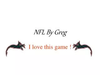 NFL By Greg