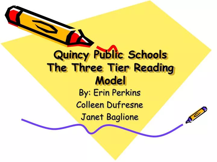 quincy public schools the three tier reading model