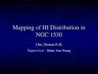 Mapping of HI Distribution in NGC 1530
