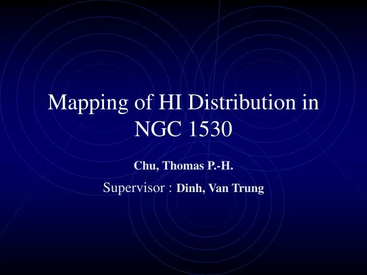 mapping of hi distribution in ngc 1530