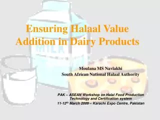 Moulana MS Navlakhi South African National Halaal Authority