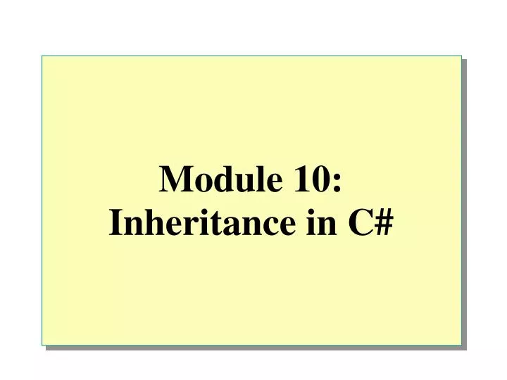 module 10 inheritance in c