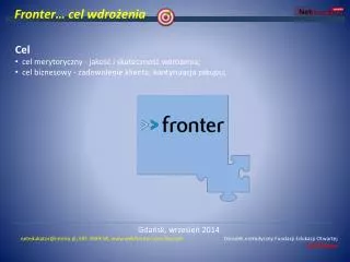 Fronter… cel wdrożenia
