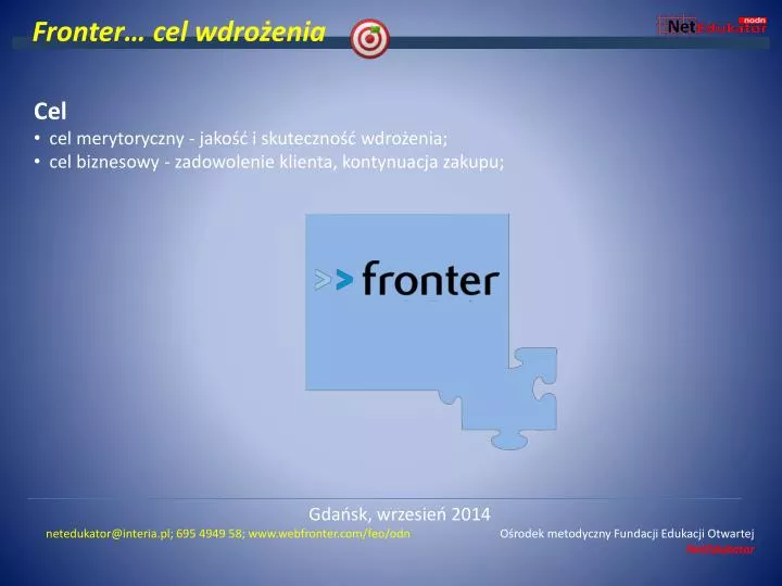 fronter cel wdro enia