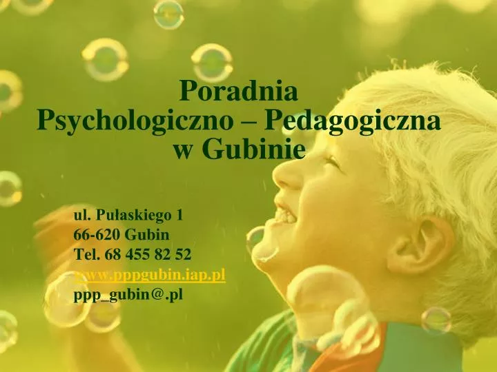 poradnia psychologiczno pedagogiczna w gubinie