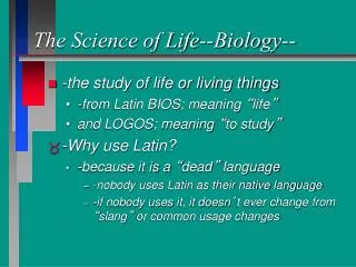 The Science of Life--Biology--