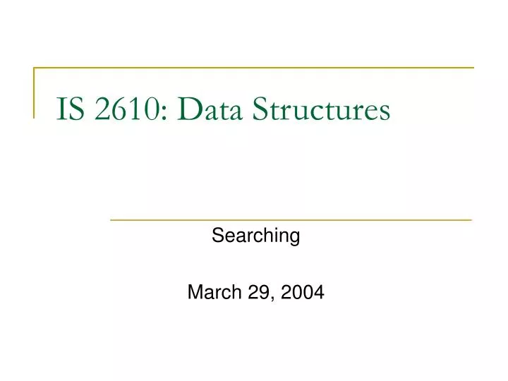 is 2610 data structures