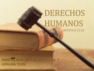 DERECHOS HUMANOS ARTICULO 22-26