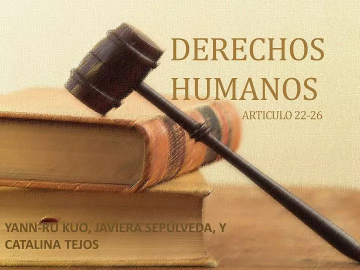 derechos humanos articulo 22 26