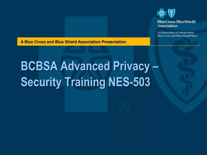bcbsa advanced privacy security training nes 503