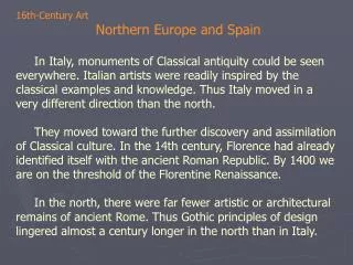16th-Century Art Northern Europe and Spain