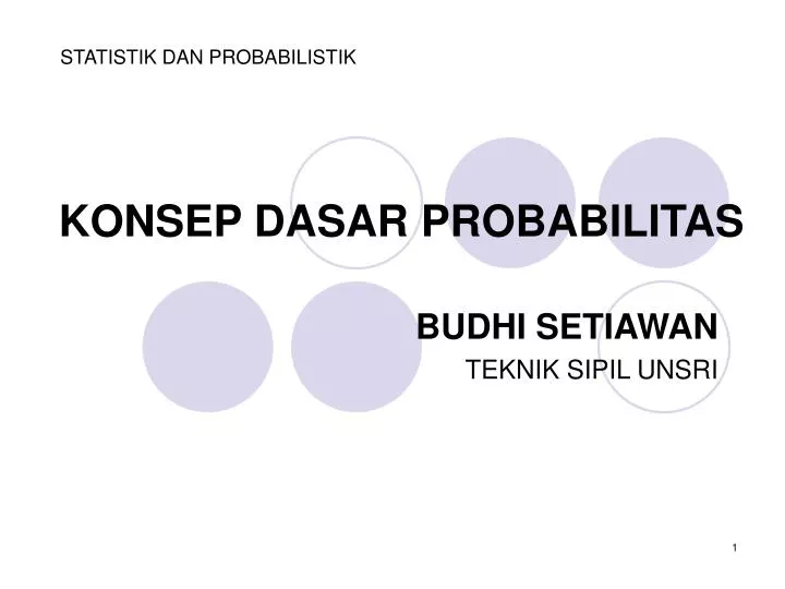 konsep dasar probabilitas