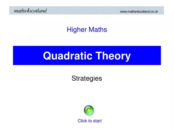 quadratic theory