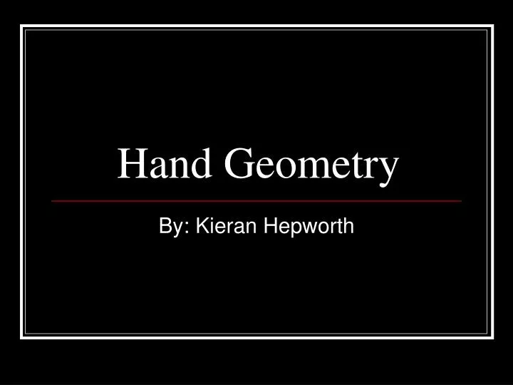 hand geometry