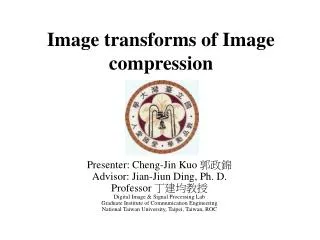 Image transforms of Image compression