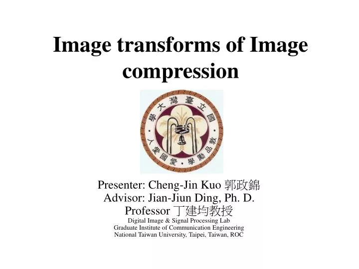 image transforms of image compression