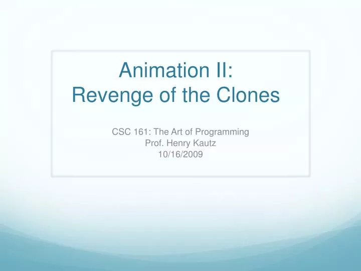animation ii revenge of the clones