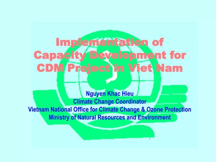 implementation of capacity development for cdm project in viet nam