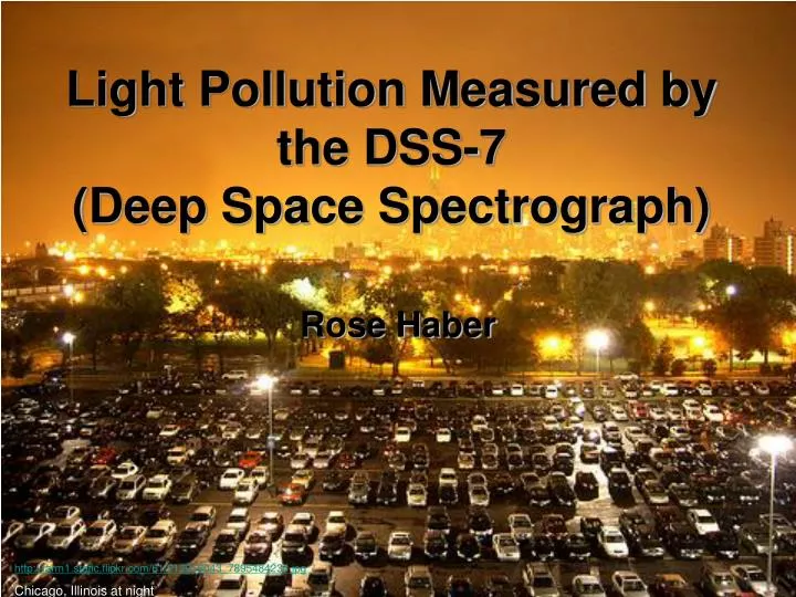 light pollution measured by the dss 7 deep space spectrograph