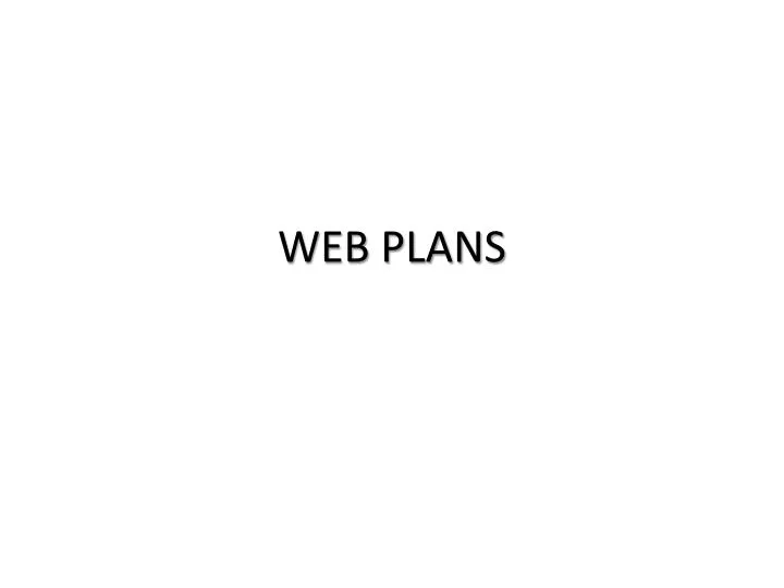 web plans