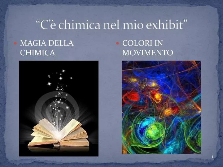 c chimica nel mio exhibit