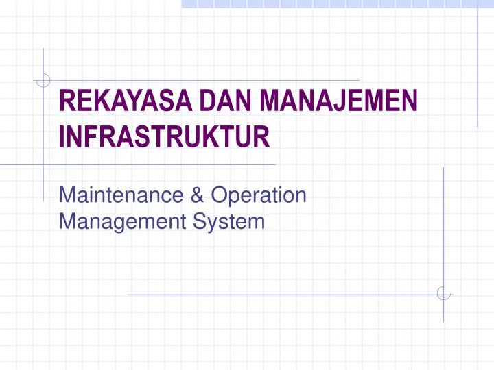 rekayasa dan manajemen infrastruktur