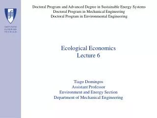 ecological economics lecture 6