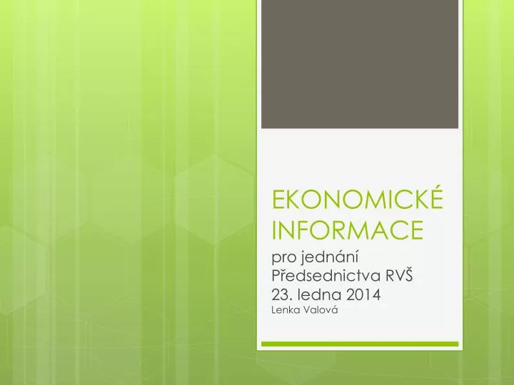 ekonomick informace