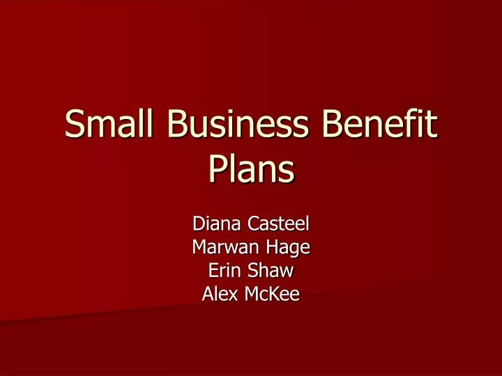 small business benefit plans