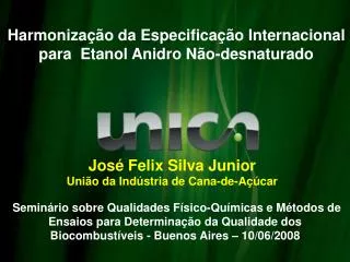José Felix Silva Junior União da Indústria de Cana-de-Açúcar