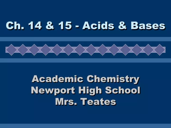 ch 14 15 acids bases