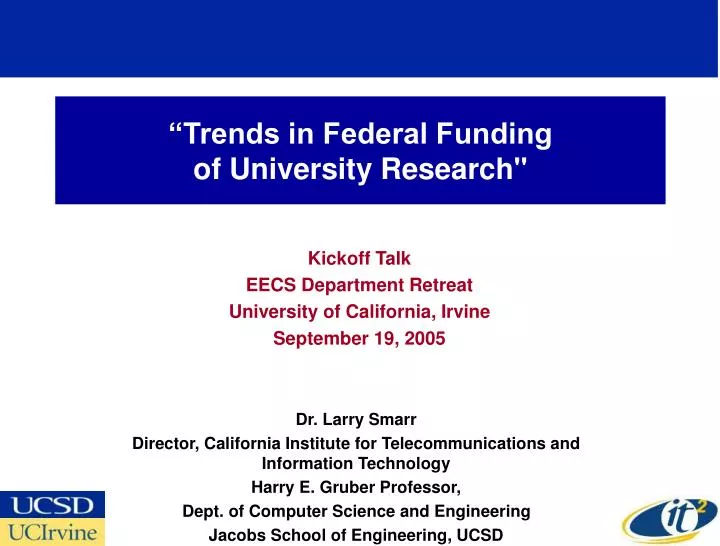 trends in federal funding of university research