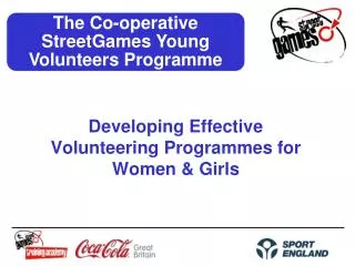 Developing Effective Volunteering Programmes for Women &amp; Girls