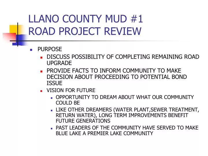 llano county mud 1 road project review