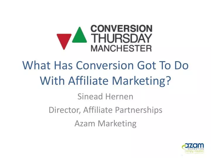 what has conversion got to do with affiliate marketing