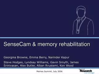 SenseCam &amp; memory rehabilitation