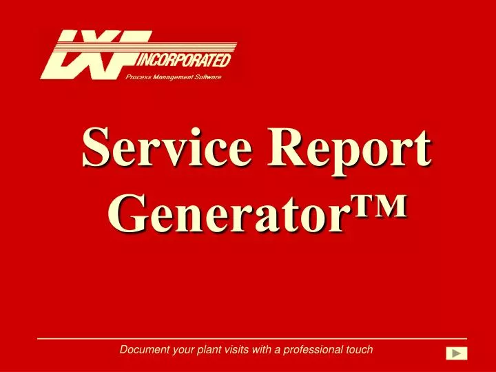 service report generator