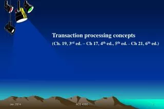Transaction processing concepts